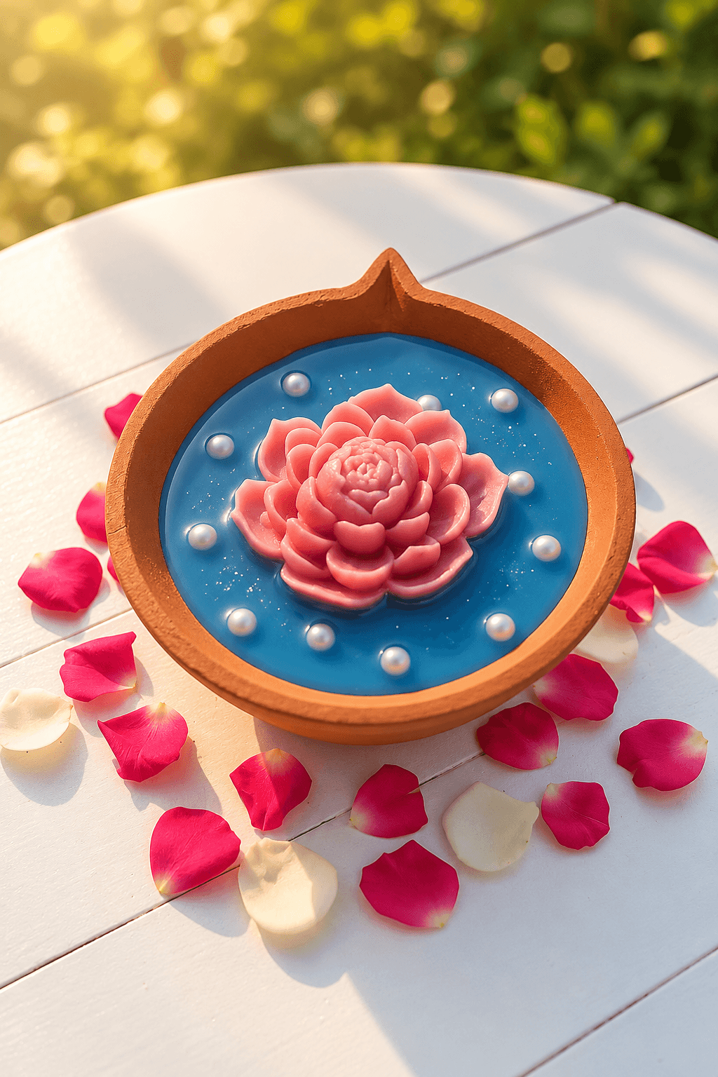 Pearl Lotus Diya